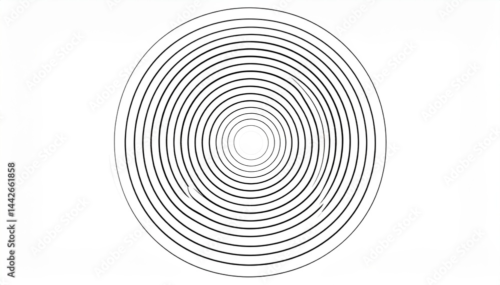 Poster concentric circle patterns abstract art graphic design minimalist environment creative viewpoint vis