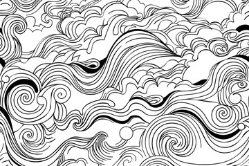 doodle-style abstract patterns