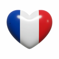 French Flag Heart Love France