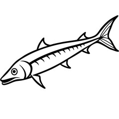 One-Line Barracuda Vector Design
