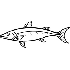 One-Line Barracuda Vector Design