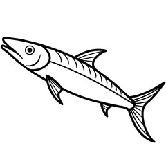 One-Line Barracuda Vector Design