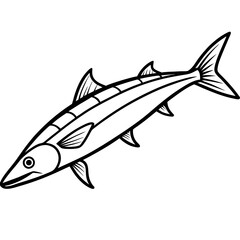 One-Line Barracuda Vector Design
