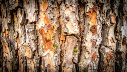 Examining the intricate texture of tree bark nature close-up photography forest environment macro viewpoint organic concept