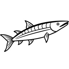 One-Line Barracuda Vector Design