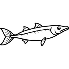 One-Line Barracuda Vector Design