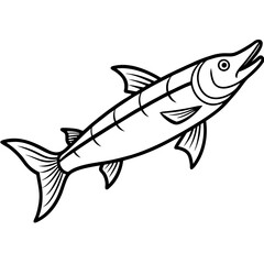 One-Line Barracuda Vector Design