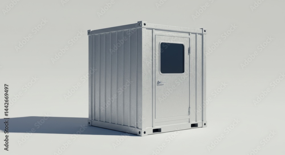 Aufkleber isolated prefabricated structure with door and window minimalist design