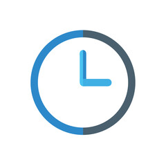clock on white background for web and graphic design