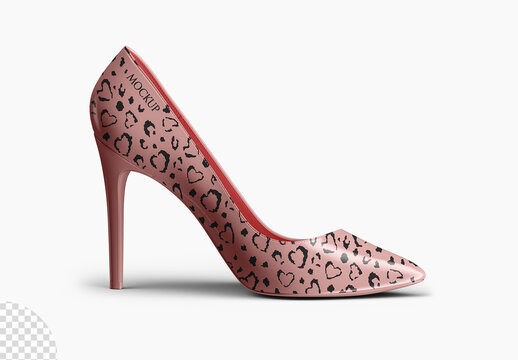 High Heels Shoes Mockup Isolated