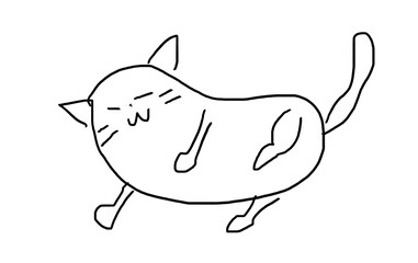 画伯の猫ちゃんイラスト素材