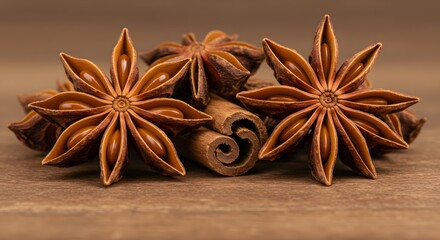 Fototapeta premium Star Anise and Cinnamon Sticks