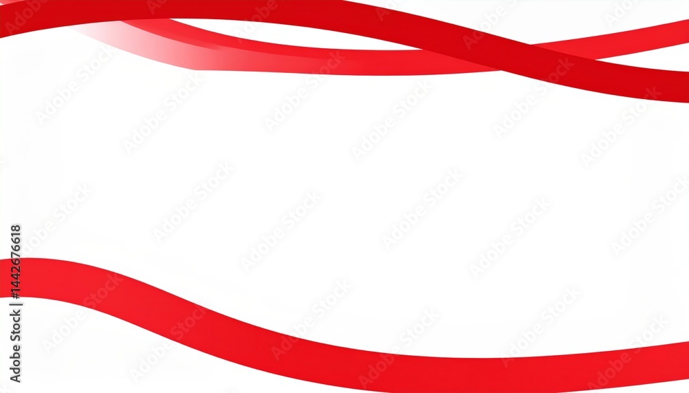 Poster dynamic red wave design abstract digital art graphic design minimalist style studio environment mode