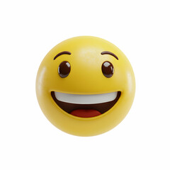 Happy Smiley Face Emoji HighResolution 3D Render