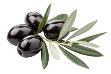 black olives with leaves