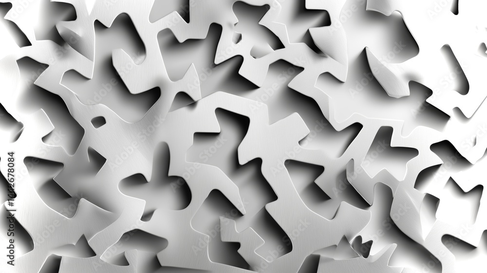 Poster creative silver-gray abstract composition featuring hover states and empty space for design purposes