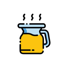 coffee pot on white background for web and graphic design