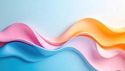 Colorful flowing waves abstract design digital artwork vibrant environment aesthetic viewpoint creative concept for visual harmony