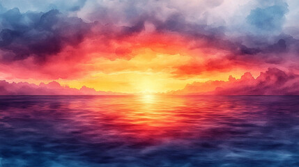 Fototapeta premium sunset in the sea