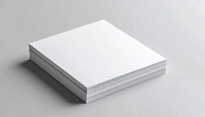 Blank white paper stack for crafting and design minimalist studio product photography clean aesthetic