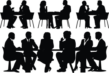 Silhouette Images: Business Meeting Clipart for Presentations