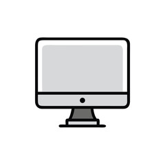 computer monitor on white background for web and graphic design