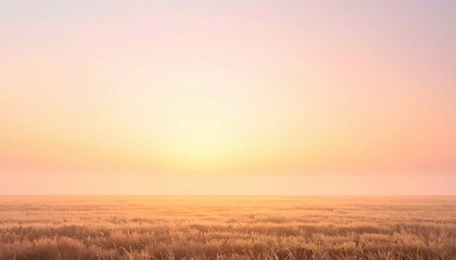 Obraz premium Sunrise over tranquil fields open landscape nature photography serene environment wide-angle perspective beauty of dawn