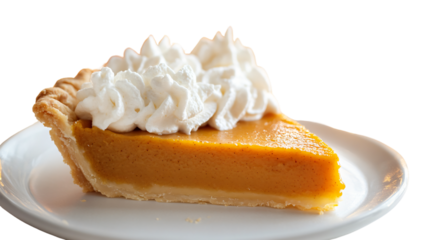 Delicious Pumpkin Pie Slice with Festive Lights, Perfect for Holiday Celebrations