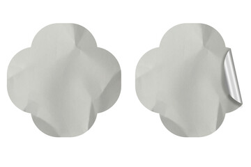 Blank Crumbled Paper Sticker Texture Set