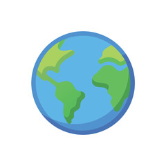 earth on white background for web and graphic design