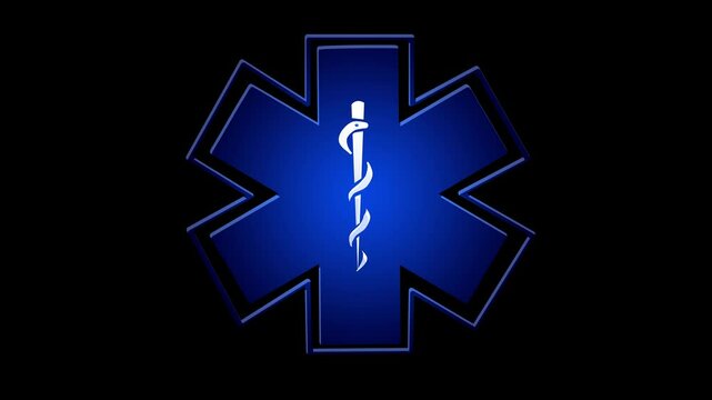 Star of Life Emblem &ndash; 2D Animation Symbol of Emergency and Paramedic Services