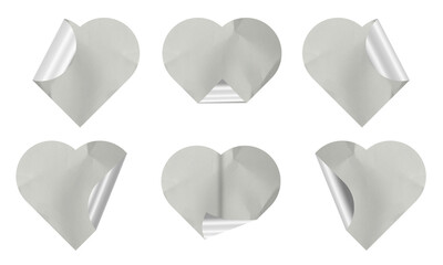 Blank Crumbled Paper Sticker Texture Set