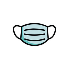 face mask on white background for web and graphic design