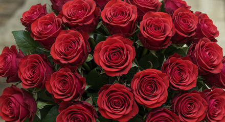 Obraz premium red roses bouquet