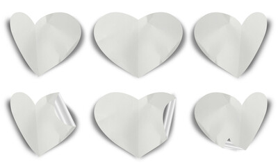 Blank Crumbled Paper Sticker Texture Set