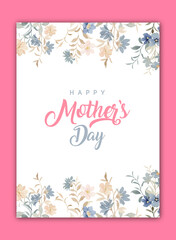 Obraz premium Happy Mother's Day greeting card, card design for Mother's Day , vector mother day design