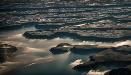 Aerial View of a Misty Landscape