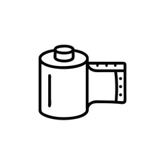 film roll analog film on white background for web and graphic design