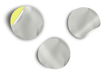 Blank Crumbled Paper Sticker Texture Set