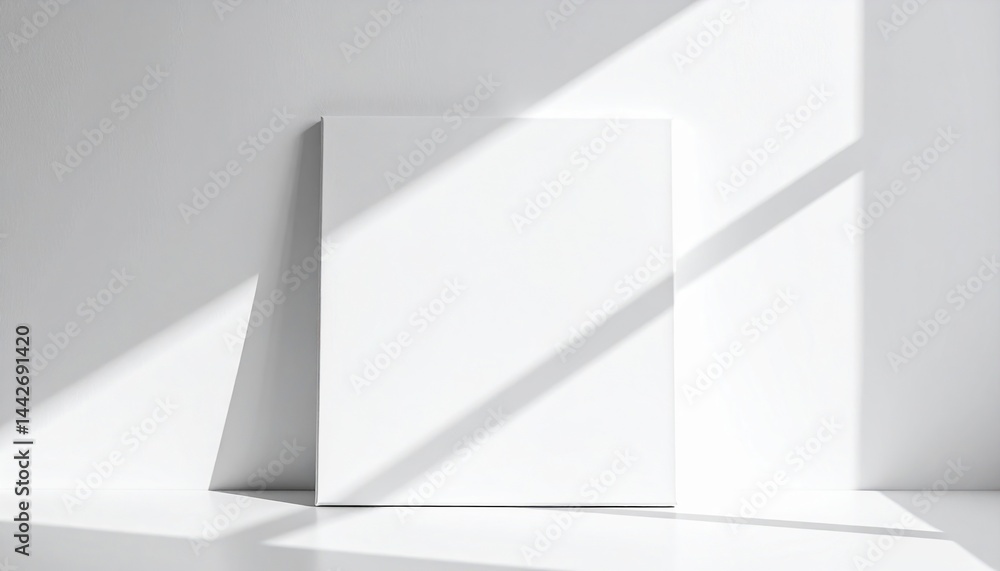 Poster creating a minimalist artwork studio setting digital artwork bright environment top-down view creati