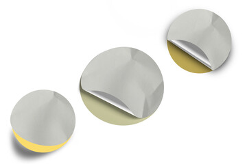 Blank Crumbled Paper Sticker Texture Set