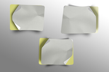 Blank Crumbled Paper Sticker Texture Set