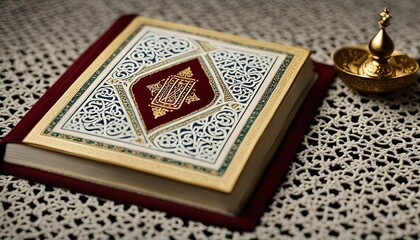 Ornate Quran on a Lace Doily