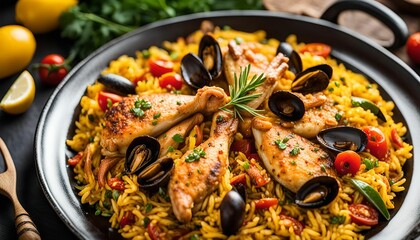 Seafood Paella Dish