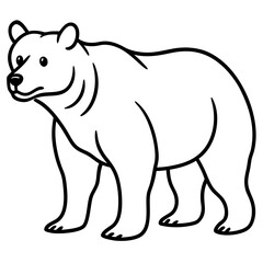 Geometric Bear Line Drawing