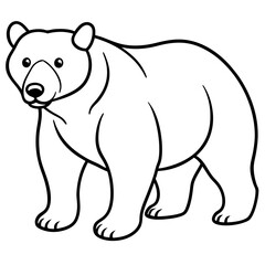 Geometric Bear Line Drawing