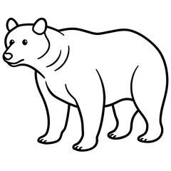 Geometric Bear Line Drawing