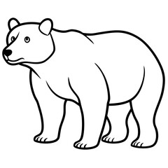 Geometric Bear Line Drawing