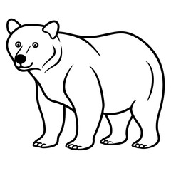 Geometric Bear Line Drawing