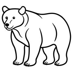 Geometric Bear Line Drawing